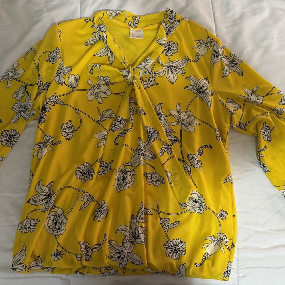 Yellow Long sleeve blouse